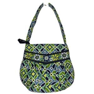Vera Bradley Purse Daisy Daisy Floral Small Handbag Green Blue Cottage Core Gift